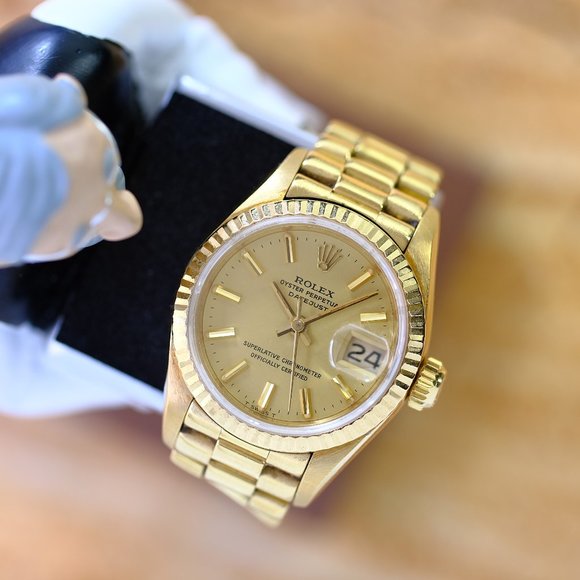 Rolex Datejust 18K Gold Presidential 26mm Watch - Picture 2 of 6